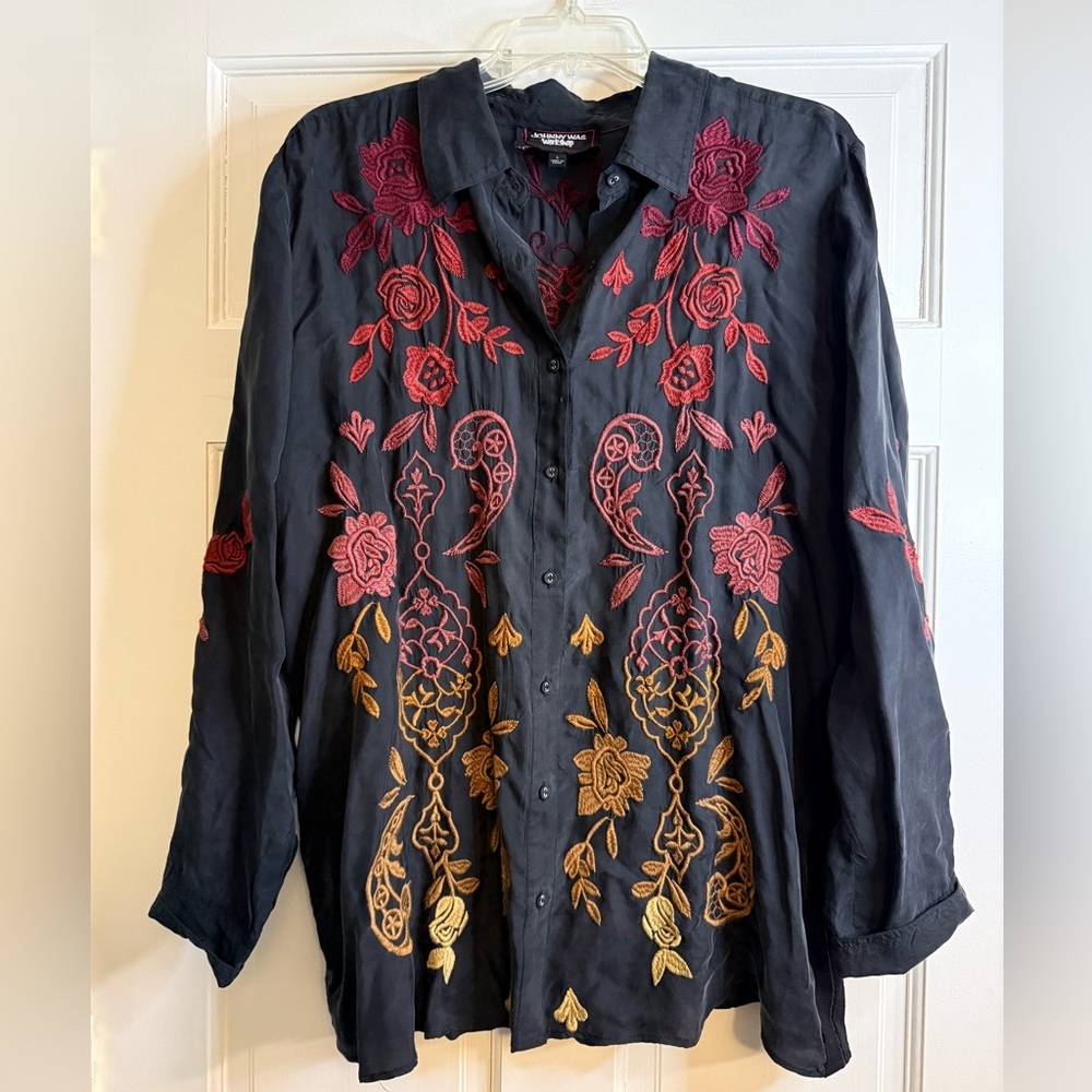 Johnny Was Kiana Ribbon Detail Shirt